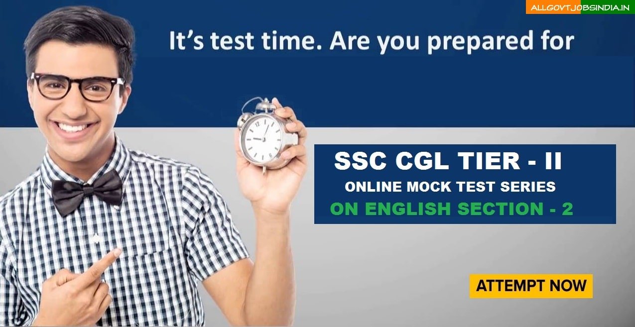 SSC CGL Tier II Free Mock Test for English Language and Comprehension : Speed Test