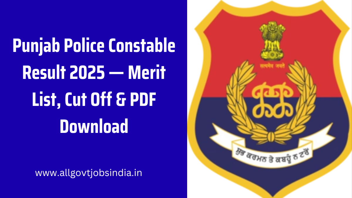 Punjab Police Constable Result 2025