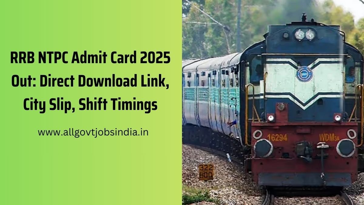 RRB NTPC Admit Card 2025 Download