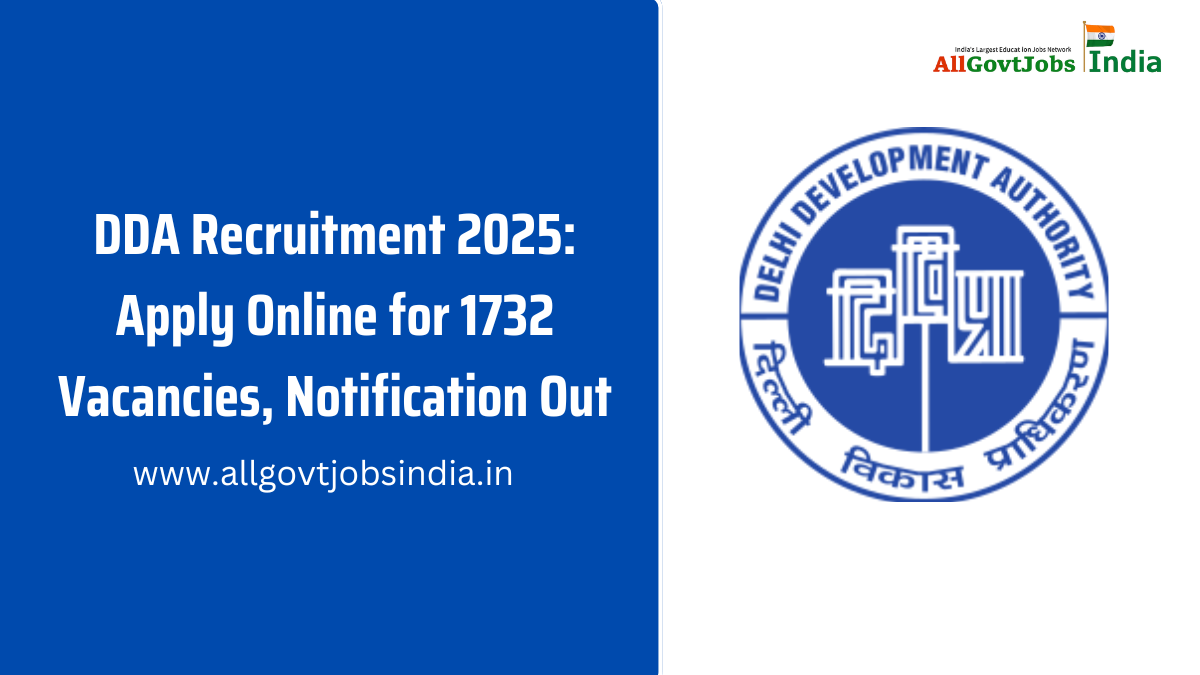 DDA Recruitment 2025