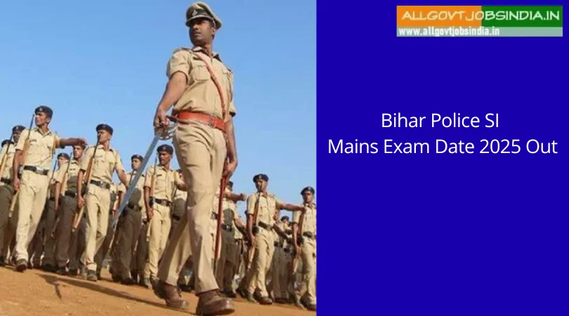Bihar Police SI Recruitment 2025 Out