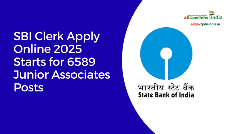 SBI Clerk Apply Online 2025 Notification PDF