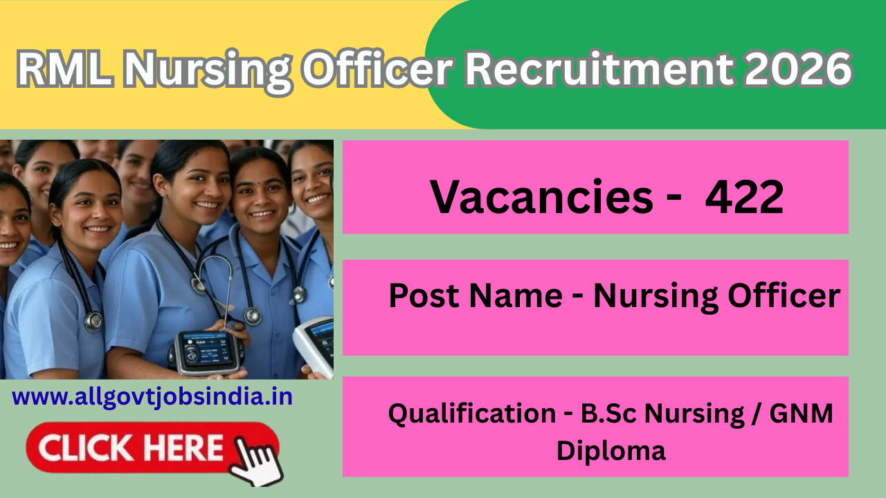 Apply for RML Nursing Officer Vacancy 2026