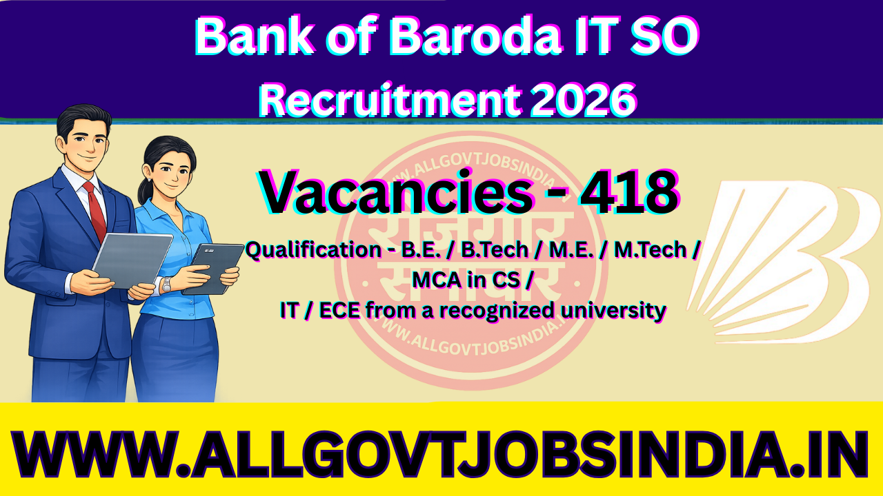 Bank of Baroda IT SO Recruitment 2026