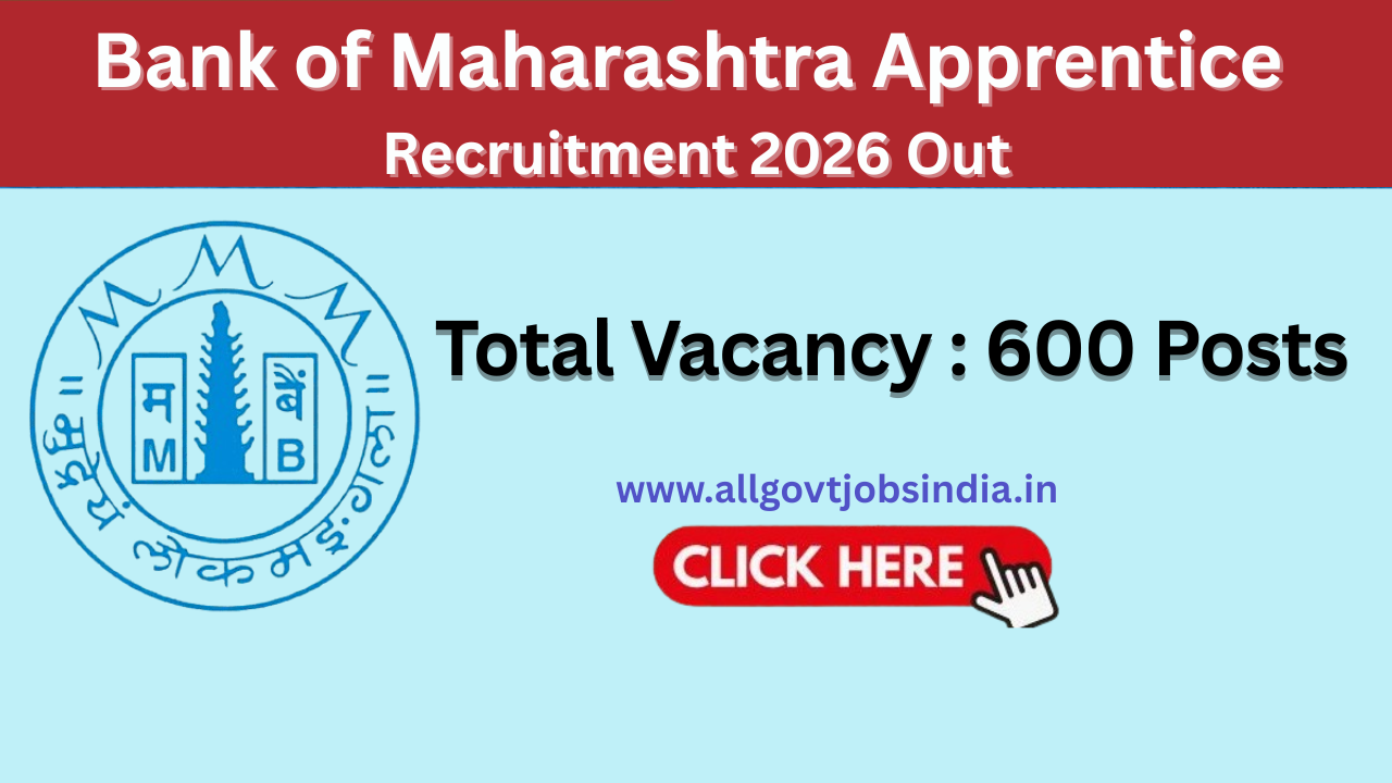 Bank of Maharashtra Apprentice Recruitment 2026