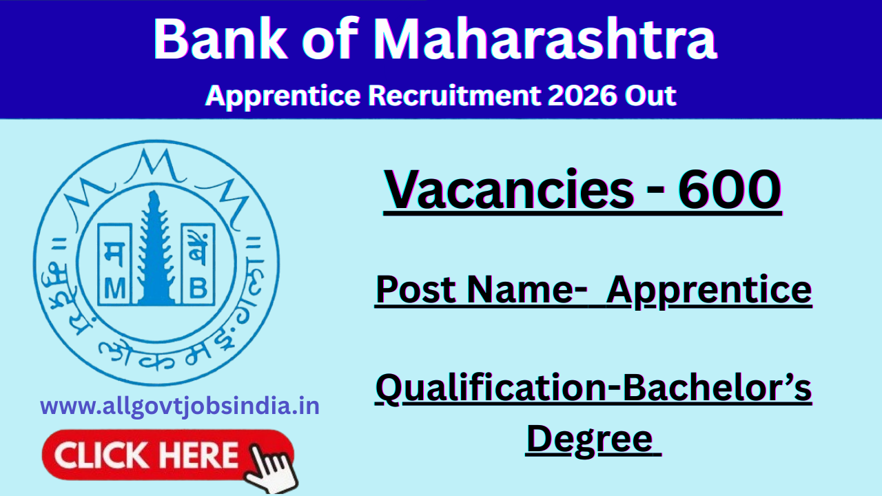 Bank of Maharashtra Vacancy 2026