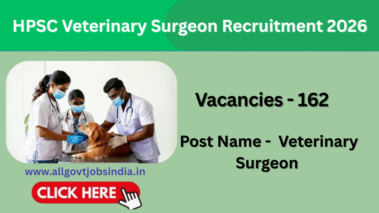 HPSC Veterinary Surgeon Vacancy 2026 Notification
