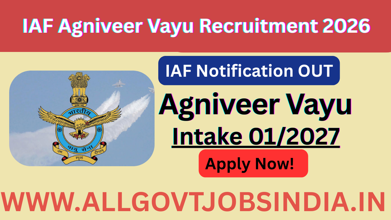 Indian Air Force Agniveer Vayu 2026 Notification OUT – Apply Now