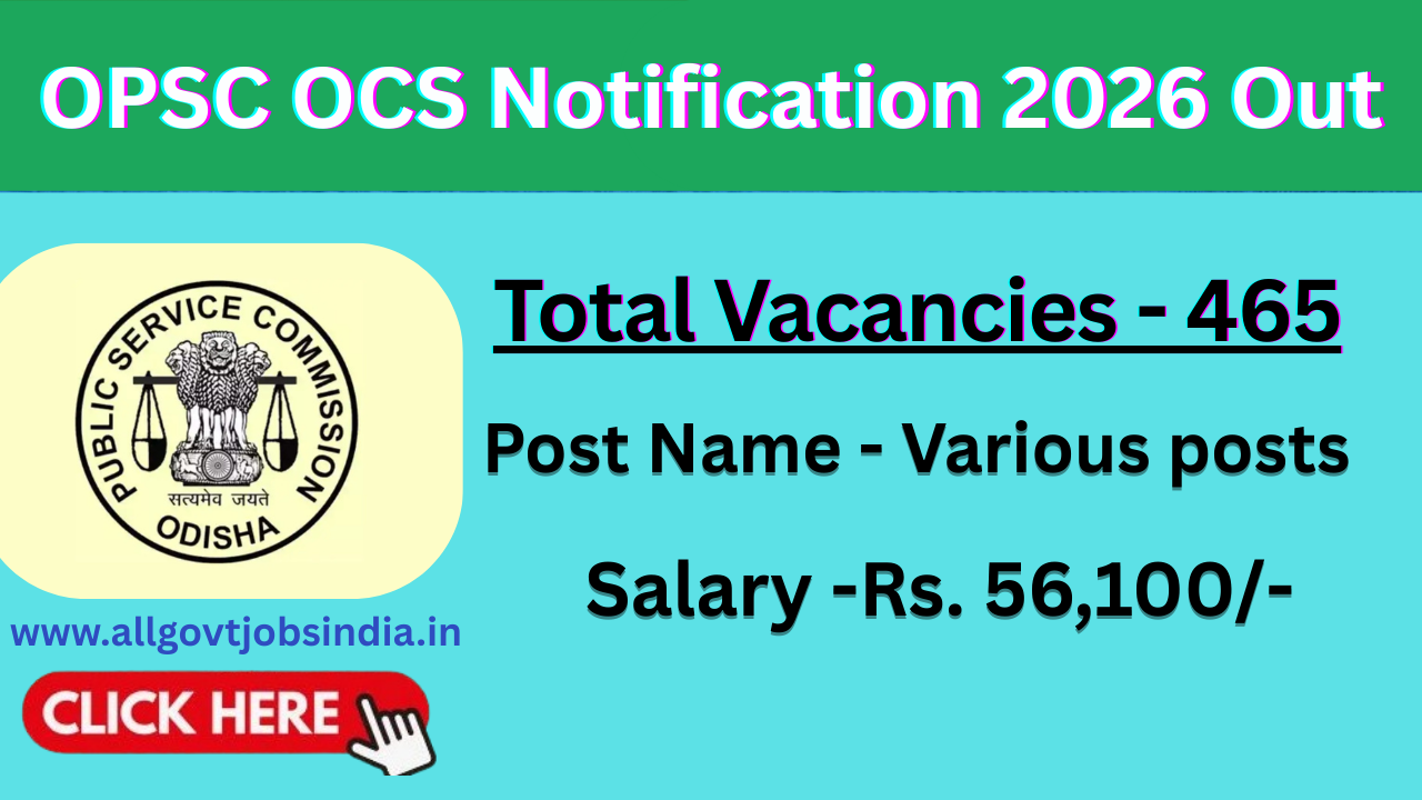 OPSC OCS Recruitment 2026
