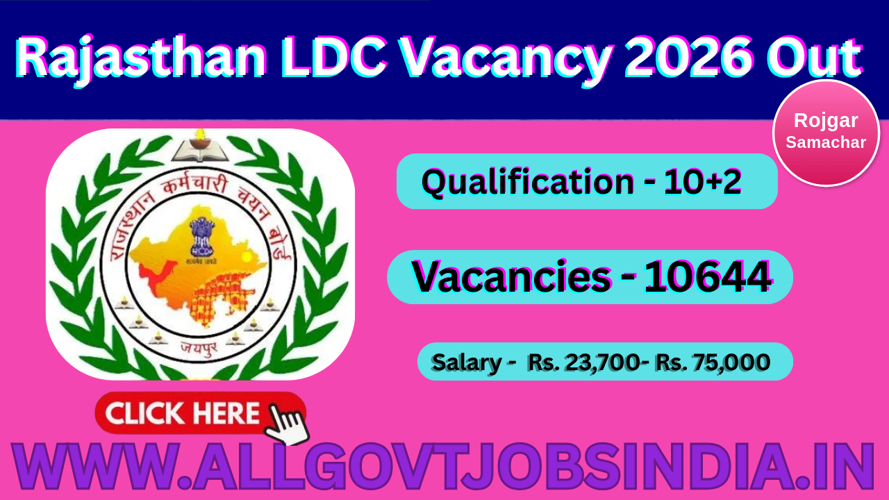 Rajasthan Junior Assistant Vacancy 2026 Apply Online