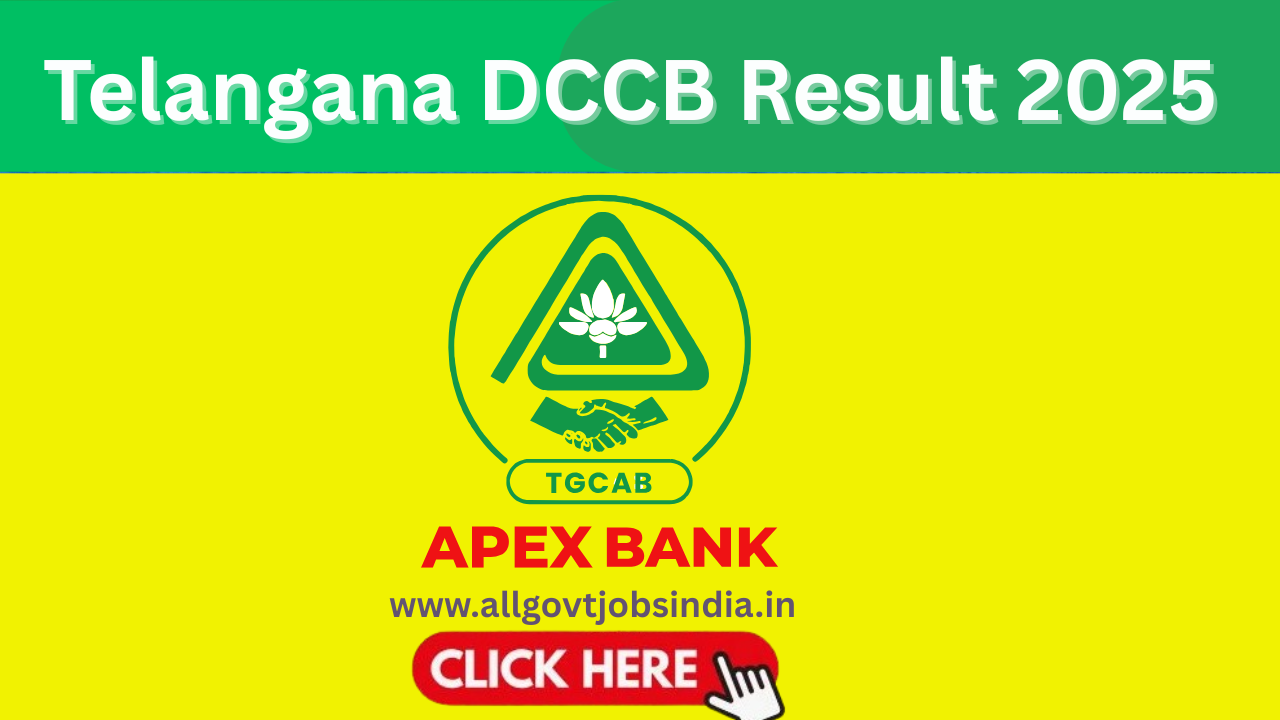 Telangana DCCB Staff Assistant Result 2025