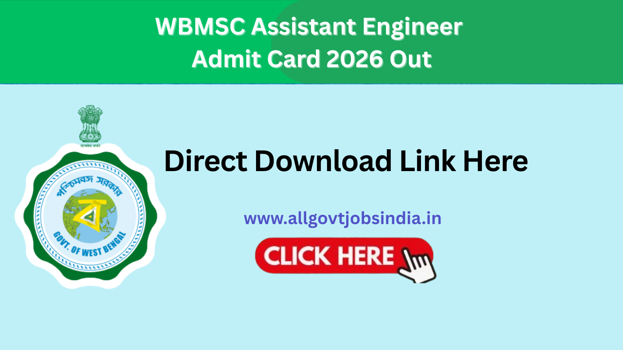 WBMSC Assistant Engineer Admit Card 2026