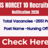 AIIMS NORCET 10 Recruitment Notification 2026 - Apply Online for 2551 Posts