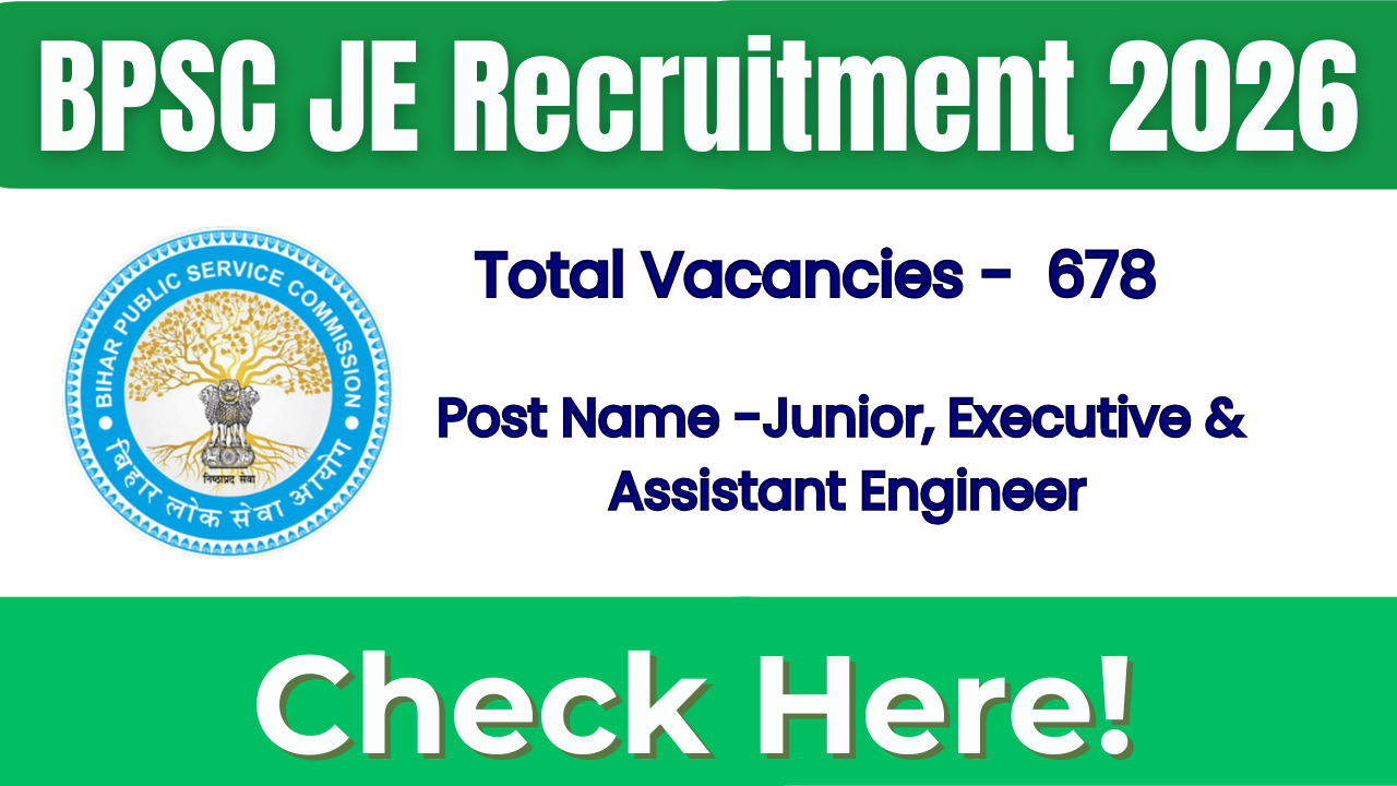 BPSC JE Recruitment 2026