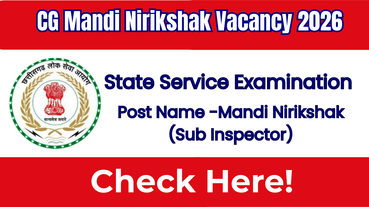 CG Vyapam Sub Inspector Recruitment 2026