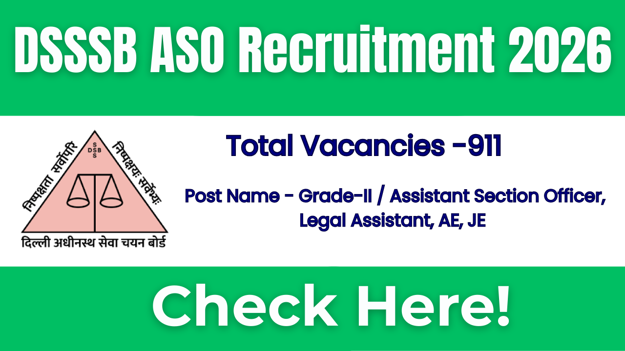 DSSSB ASO Recruitment 2026