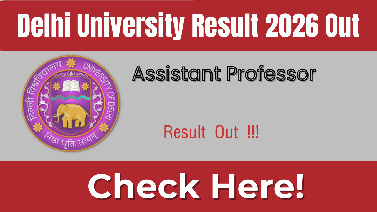 Delhi University Assistant Professor Result 2026