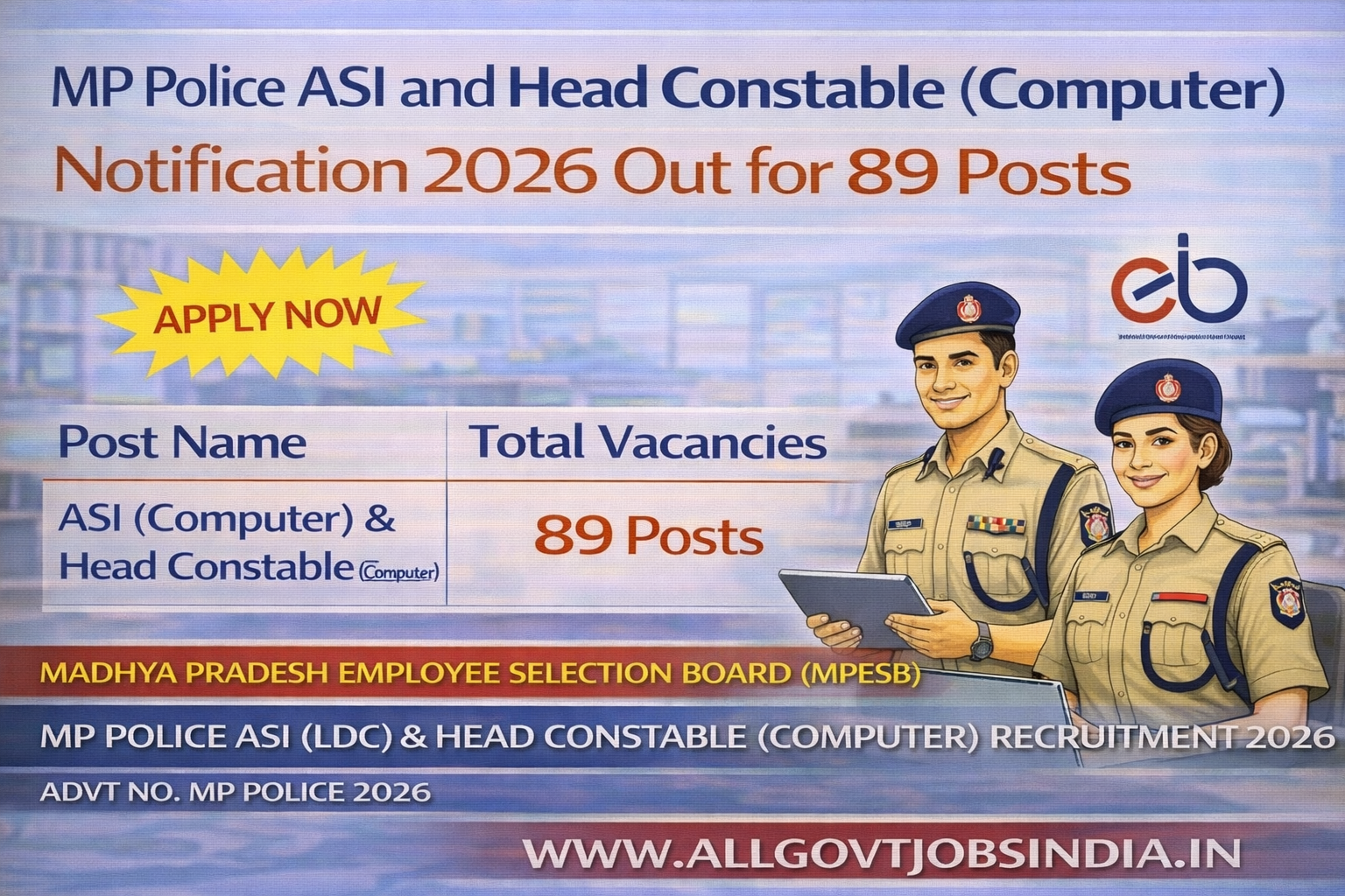 MP Police ASI & Head Constable Recruitment 2026