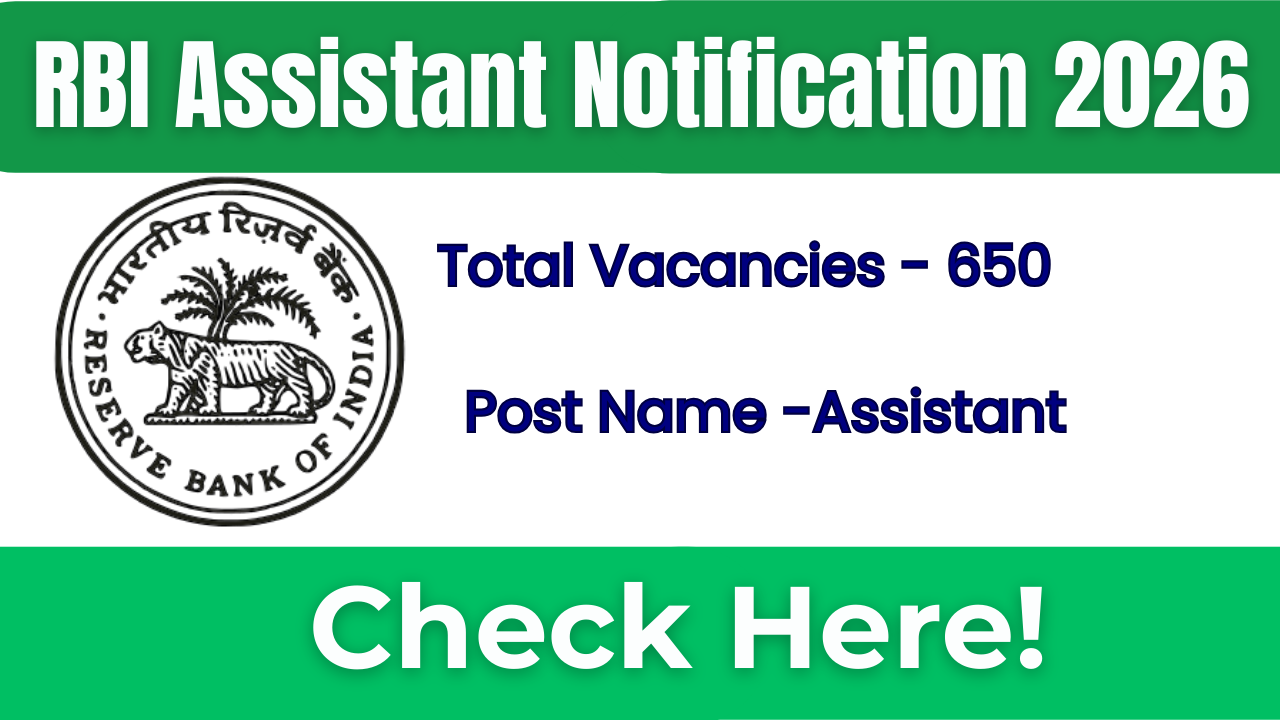 RBI Assistant Notification 2026