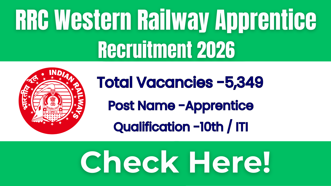 RRC Western Railway Apprentice Recruitment 2026