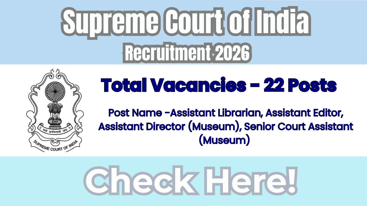 Supreme Court of India Recruitment 2026