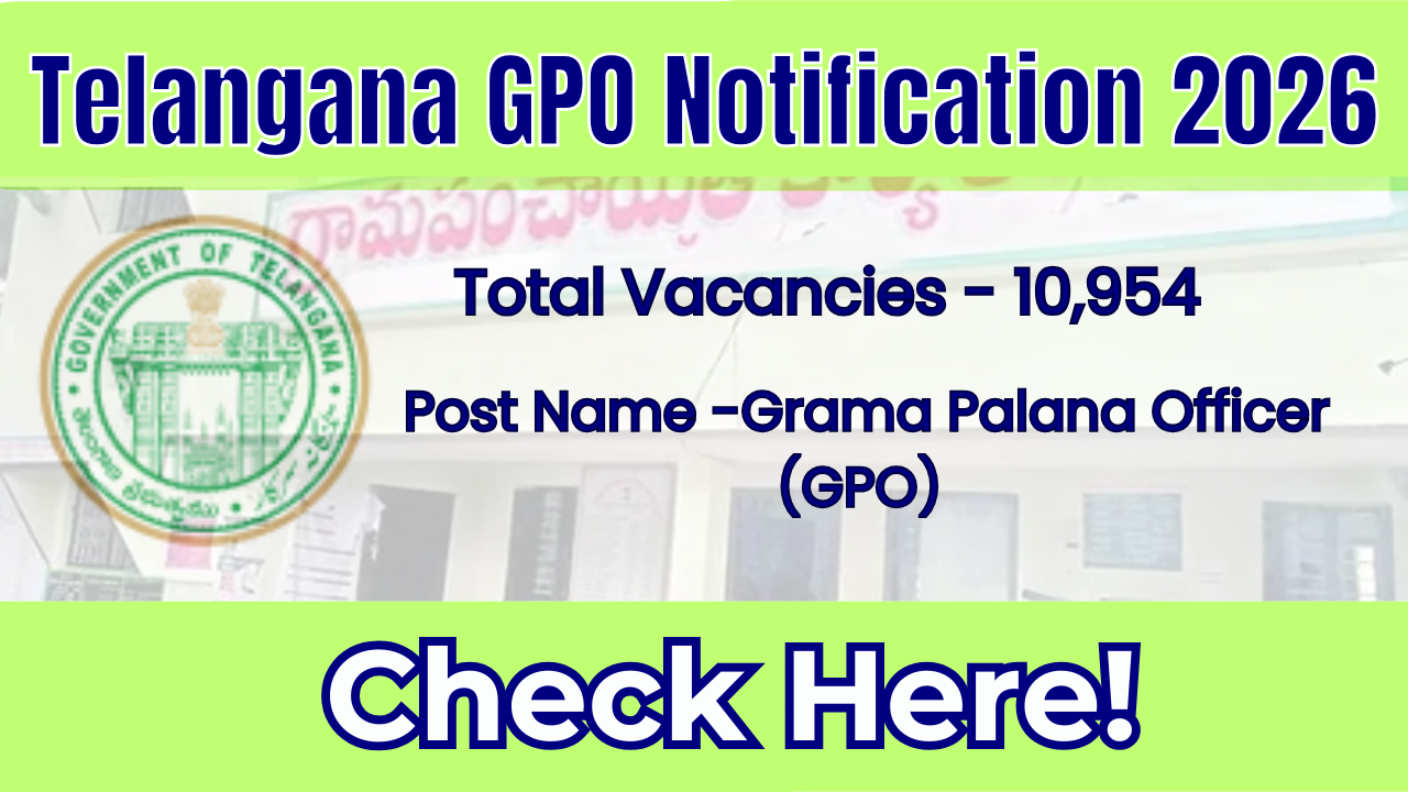 Telangana GPO Notification 2026