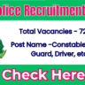 Goa Police Recruitment 2026 Notification Out for 722 Constable, Forest Guard & Other Posts