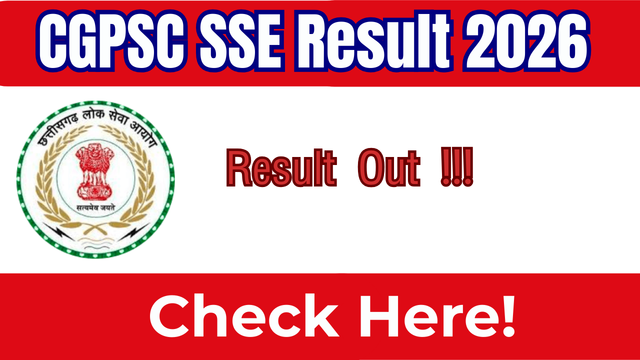 CGPSC SSE Result 2026