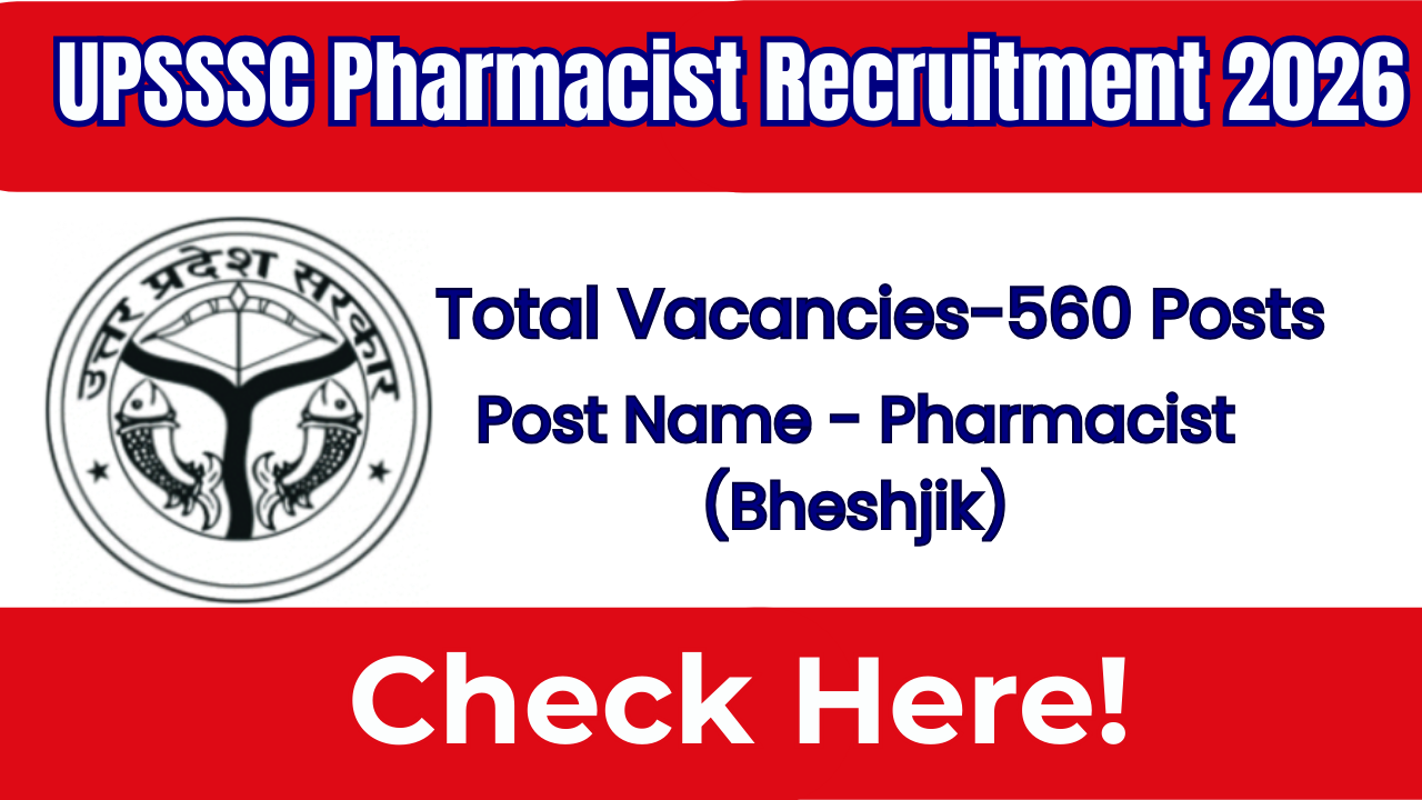 UPSSSC Pharmacist Recruitment 2026