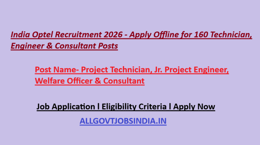 India Optel Recruitment 2026 – 160 Fixed Term Contract Posts