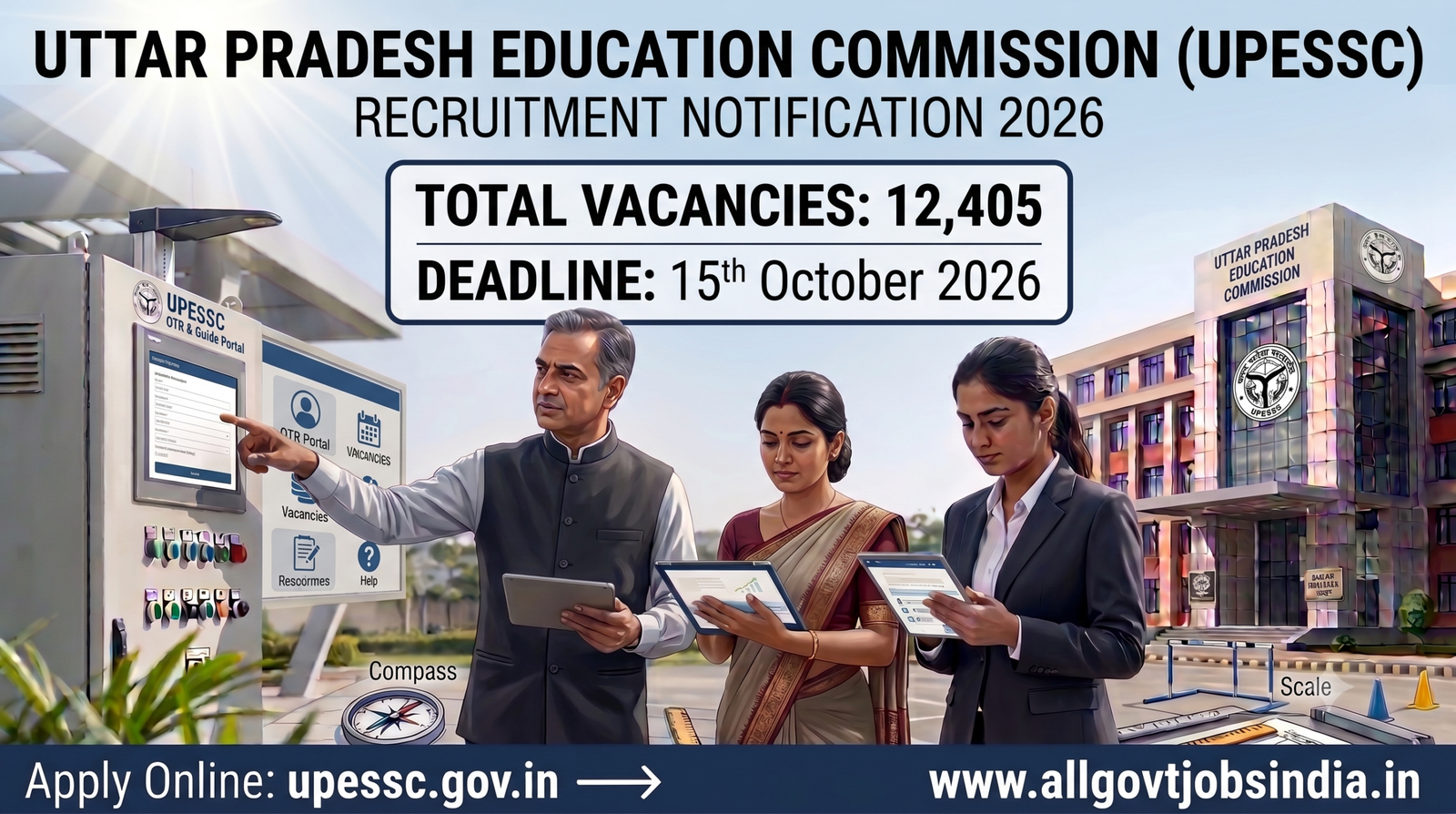 UPESSC Assistant Teacher Recruitment 2026 – 12405 PRT Posts