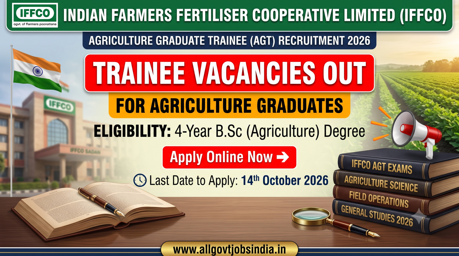IFFCO AGT Recruitment 2026 Agriculture Graduate Trainee